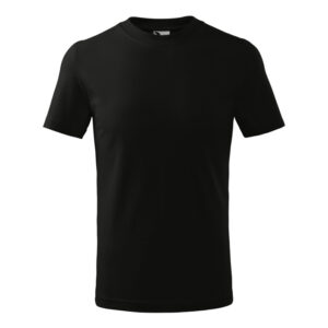 Gyerek póló, fekete, 160g/m²