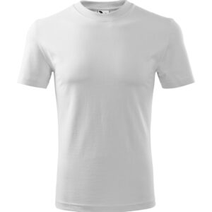 Unisex környakas póló, fehér, 200 g/m²