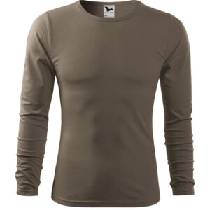 Férfi hosszú ujjú póló, army, 160 g/m²