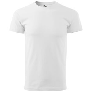 Férfi környakas póló, fehér, 160 g/m²