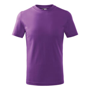 Gyerek póló, szilikon kezelt, lila, 160 g/m²