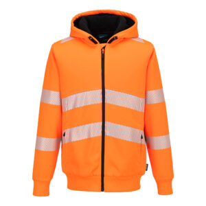 PW321 Hi-Vis cipzáras téli kapucnis pulcsi
