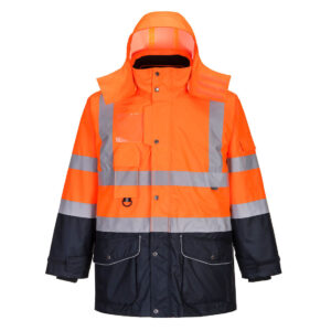 Hi-Vis 7 az 1-ben kontraszt Traffic kabát